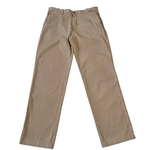 Spoke‎ Pants Mens 35 Tan Build C Straight Leg Flat Front Chino Office Classic - Picture 1 of 11